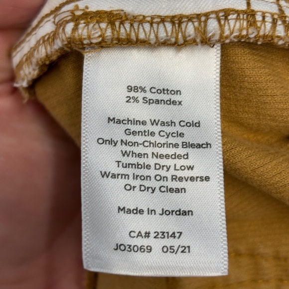 Talbots Corduroy Straight Leg Pants 12 Tan Mustard Yellow Brown - Picture 5 of 7